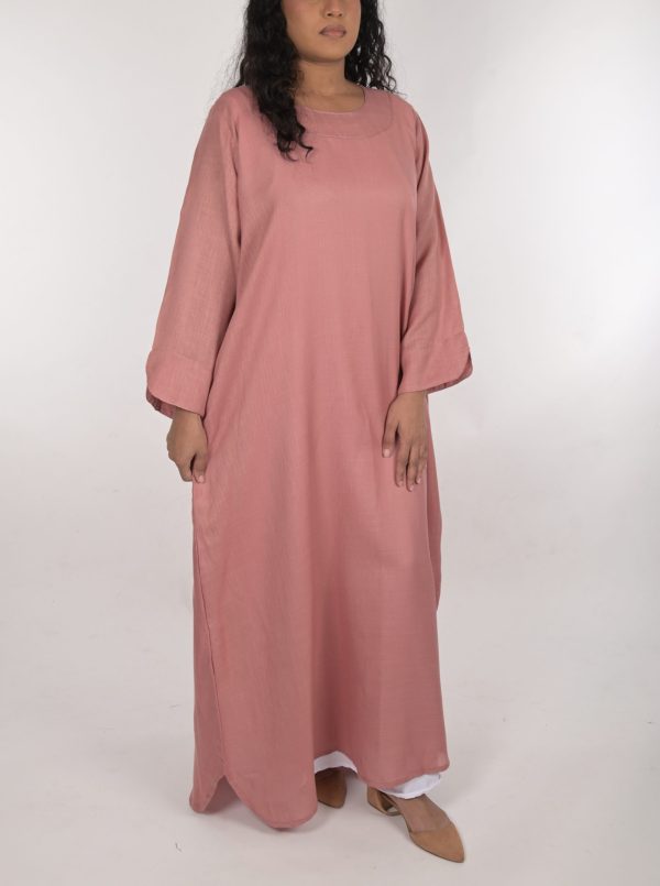 Essential Pink Linen Abaya